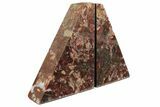7.2" Tall, Red And Green Jasper Bookends - Marston Ranch, Oregon - #199083-1